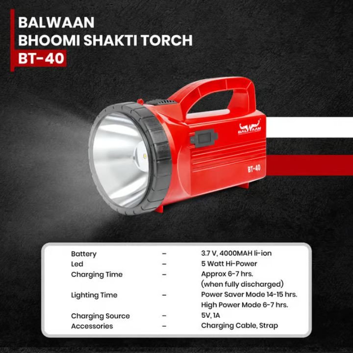 Balwaan Shakti BT 40 Flashlight Torch – thumb